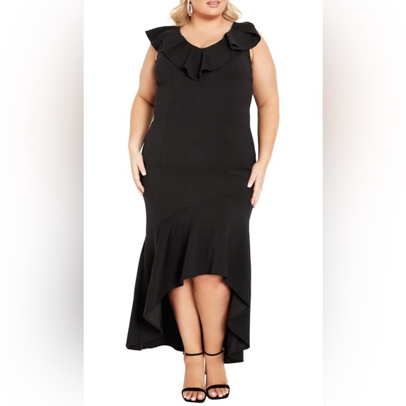 Avenue Tops - AVENUE Women's Plus Size Dress Destiny Ruffle Size 22/24